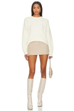 Show Me Your Mumu Crosby Sweater White Textured Knit
