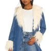 Show Me Your Mumu Penny Lane Faux Fur Coat Pacific Tide 2 Show Me Your Mumu Penny Lane Faux Fur Coat Pacific Tide -Fashion Womens Discount Store SHOW WO44 V1