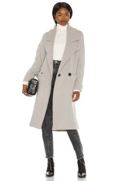 Show Me Your Mumu Melrose Sweater Jacket Grey Knit