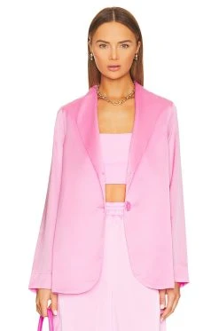 Show Me Your Mumu Felixx Blazer Pink Luxe Satin