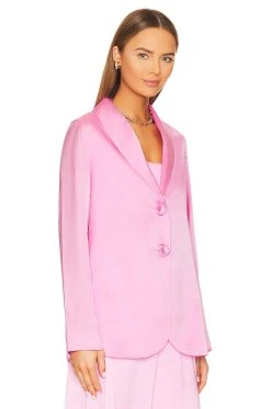 Show Me Your Mumu Felixx Blazer Pink Luxe Satin -Fashion Womens Discount Store SHOW WO74 V3
