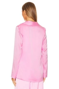 Show Me Your Mumu Felixx Blazer Pink Luxe Satin -Fashion Womens Discount Store SHOW WO74 V4