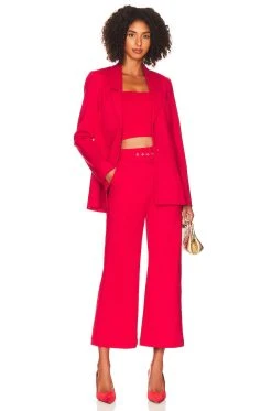 Show Me Your Mumu Dj Cropped Pants Red -Fashion Womens Discount Store SHOW WP108 V4