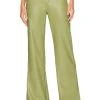 Show Me Your Mumu Tribeca Faux Leather Flare Pants Sage