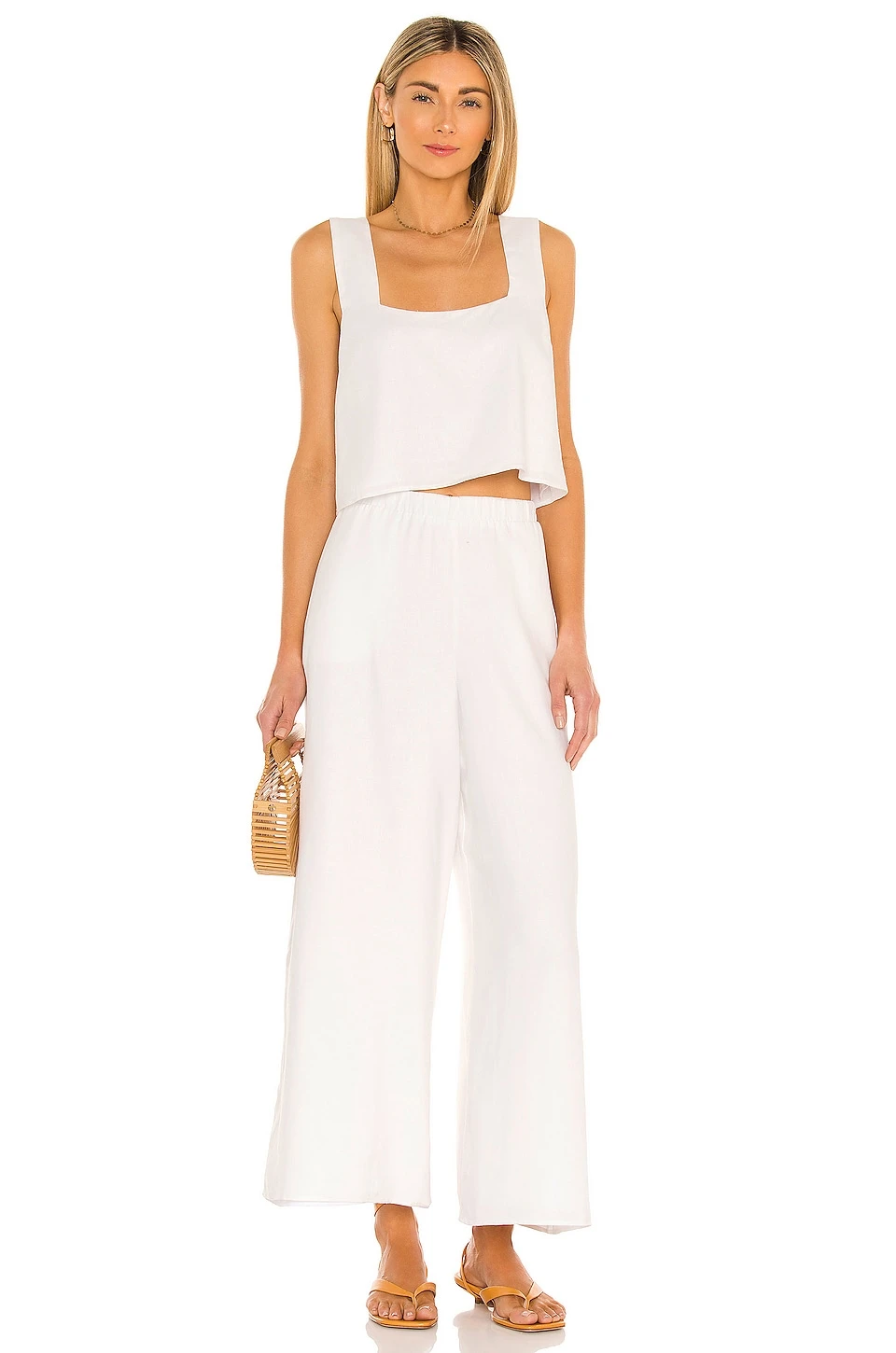 Show Me Your Mumu PANTALONES KICK BACK White Linen 6 Show Me Your Mumu PANTALONES KICK BACK White Linen - Image 4