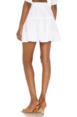 Show Me Your Mumu Devon Mini Skirt White Tulips -Fashion Womens Discount Store SHOW WQ71 V3