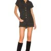 Show Me Your Mumu Cannon Romper Washed Black -Fashion Womens Discount Store SHOW WR135 V1