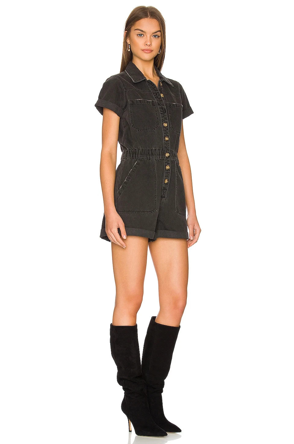 Show Me Your Mumu Cannon Romper Washed Black 4 Show Me Your Mumu Cannon Romper Washed Black - Image 2