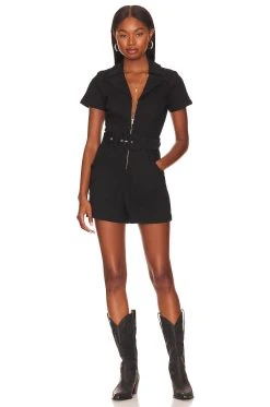 Show Me Your Mumu Outlaw Romper Washed Black