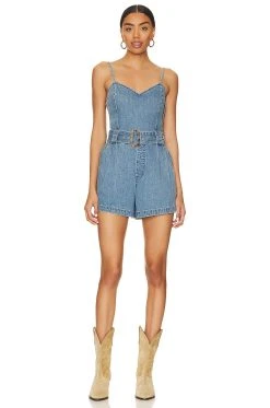 Show Me Your Mumu Sloane Romper Dusk Blue