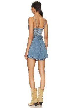 Show Me Your Mumu Sloane Romper Dusk Blue -Fashion Womens Discount Store SHOW WR140 V3