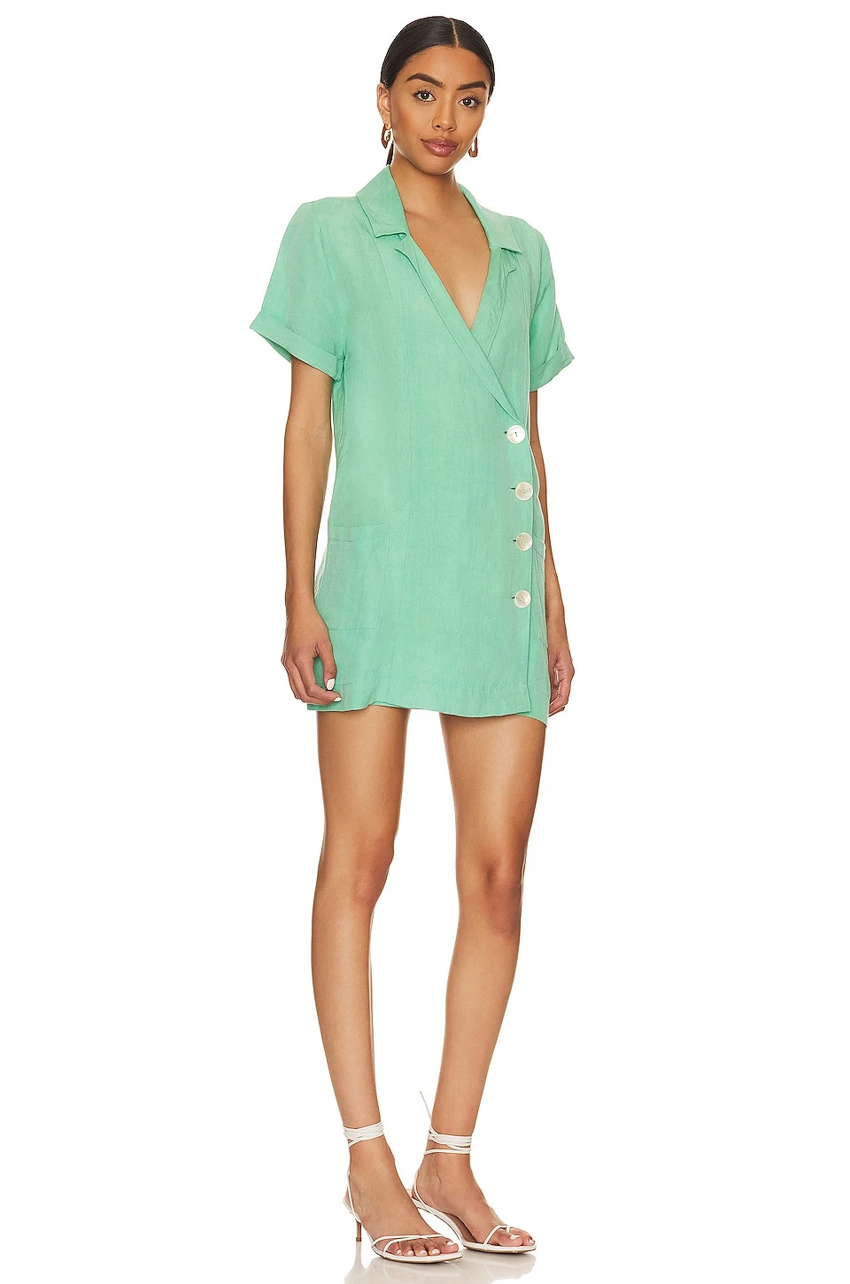Show Me Your Mumu Bicoastal Blazer Romper Seafoam 4 Show Me Your Mumu Bicoastal Blazer Romper Seafoam - Image 2