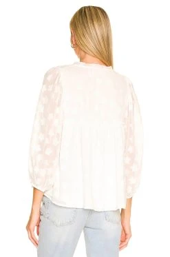 Show Me Your Mumu Darla Top White Daisy -Fashion Womens Discount Store SHOW WS383 V3