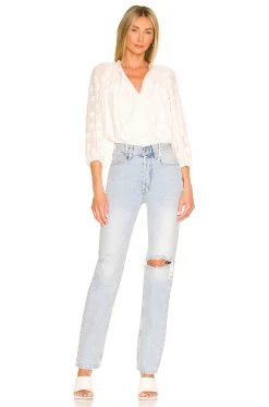 Show Me Your Mumu Darla Top White Daisy -Fashion Womens Discount Store SHOW WS383 V4