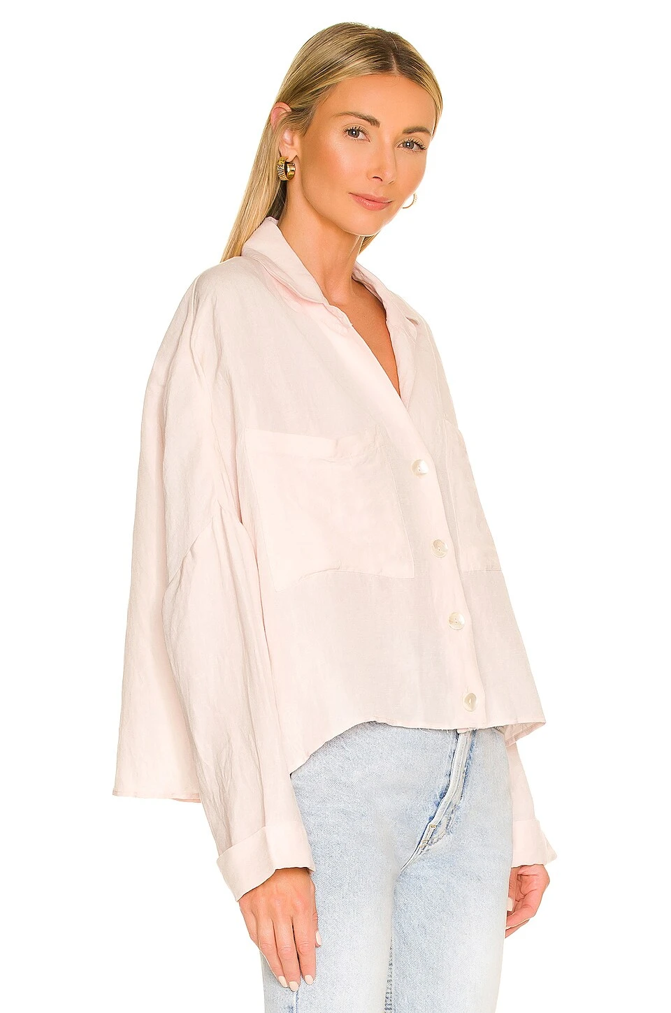 Show Me Your Mumu Jessicas Button Down Shell Pink Linen 4 Show Me Your Mumu Jessicas Button Down Shell Pink Linen - Image 2