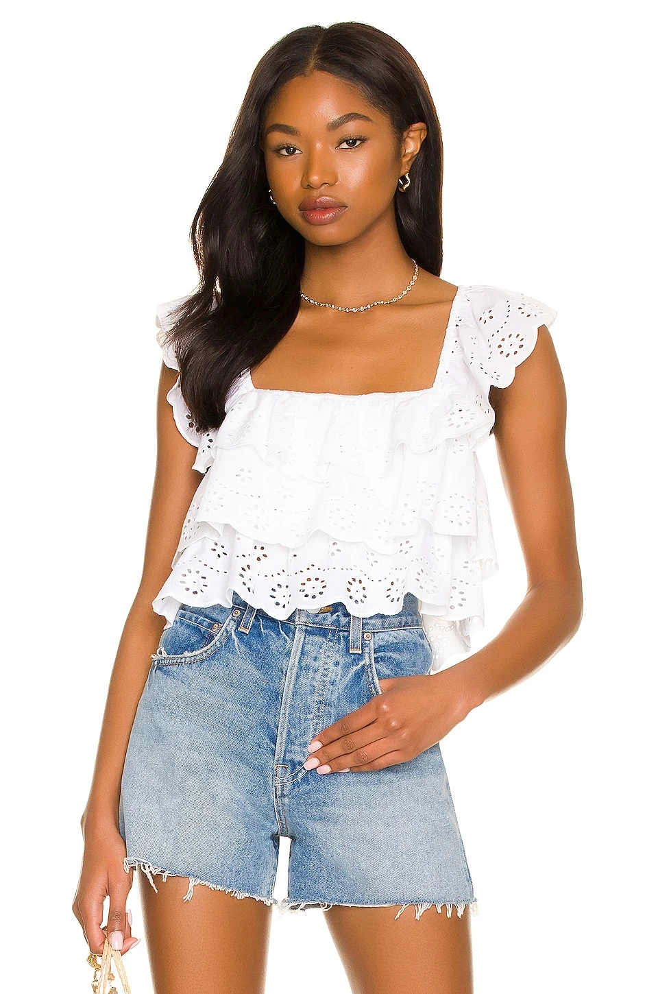 Show Me Your Mumu Girly Top White Eyelet 3 Show Me Your Mumu Girly Top White Eyelet