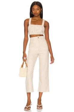 Show Me Your Mumu Alabama Crop Top Sandy Stripe -Fashion Womens Discount Store SHOW WS406 V4