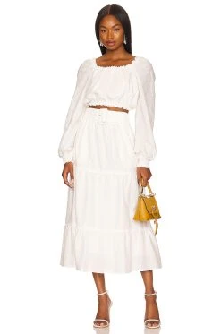 Show Me Your Mumu Suzanna Crop Top Cream -Fashion Womens Discount Store SHOW WS416 V4