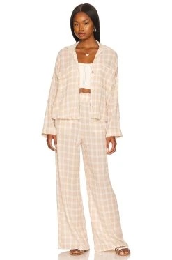 Show Me Your Mumu Jessicas Button Down Cream Plaid 9 Show Me Your Mumu Jessicas Button Down Cream Plaid -Fashion Womens Discount Store SHOW WS417 V4