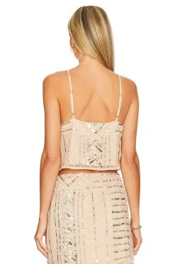 Show Me Your Mumu Pearly Top White Pearl Sequins -Fashion Womens Discount Store SHOW WS421 V3