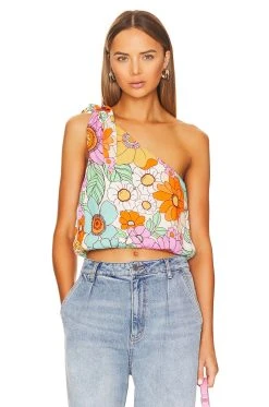 Show Me Your Mumu Heyday One Shoulder Top Flower Market