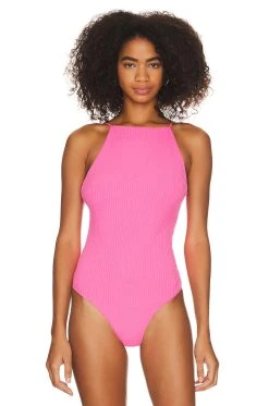 Show Me Your Mumu Portia Bodysuit Hot Pink -Fashion Womens Discount Store SHOW WS436 V2