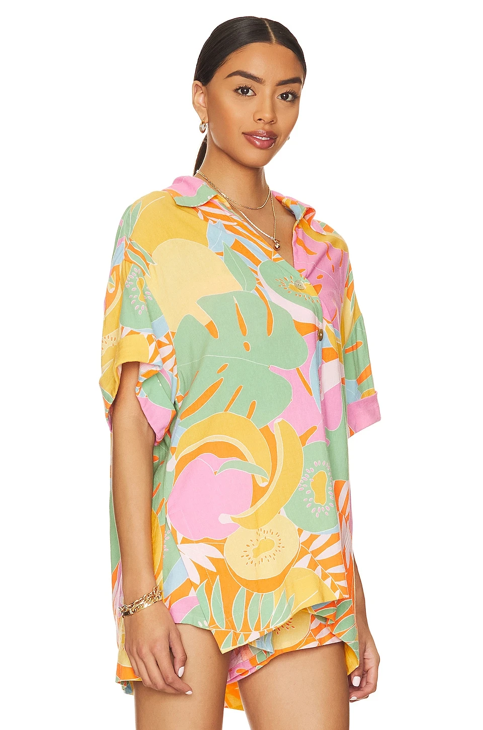 Show Me Your Mumu Parker Button Down Tropical Fruit 5 Show Me Your Mumu Parker Button Down Tropical Fruit - Image 3