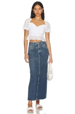 Show Me Your Mumu Cindy Top White -Fashion Womens Discount Store SHOW WS449 V4