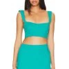 Show Me Your Mumu TOP CORTO SALLY Teal 1 Show Me Your Mumu TOP CORTO SALLY Teal -Fashion Womens Discount Store SHOW WS453 V1