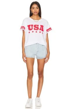 Show Me Your Mumu Airport Tee Usa Graphic -Fashion Womens Discount Store SHOW WS459 V4