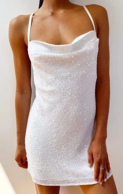 Show Me Your Mumu Suzanna Slip Dress ~ White Sequins