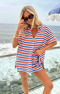 Show Me Your Mumu Parker Button Down ~ Americana Terry 11 Show Me Your Mumu Parker Button Down ~ Americana Terry -Fashion Womens Discount Store Tezza 0500