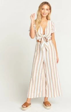 Show Me Your Mumu Val Jumpsuit ~ Shorebert Stripe