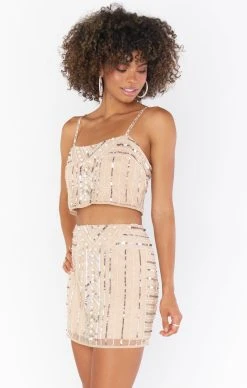 Show Me Your Mumu Pearly Top ~ White Pearl Sequins -Fashion Womens Discount Store alllyanyssa 9.2220024