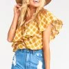 Show Me Your Mumu Bungalow Bubble ~ Check Me Gold -Fashion Womens Discount Store b0eca987ac89046c750c9806b6ead9be