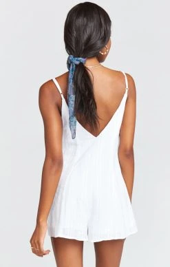 Show Me Your Mumu Remy Romper ~ Mirage Gauze White -Fashion Womens Discount Store bde6f0f99b4e49603f18810b931280f7