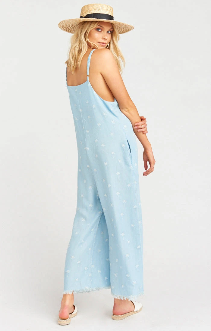 Show Me Your Mumu Mama T Overalls ~ Palm Tree Chambray 5 Show Me Your Mumu Mama T Overalls ~ Palm Tree Chambray - Image 3