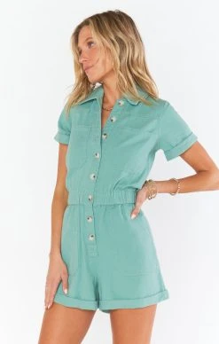 Show Me Your Mumu Cannon Romper ~ Mint Denim 14 Show Me Your Mumu Cannon Romper ~ Mint Denim -Fashion Womens Discount Store claudiapaige 1.632855