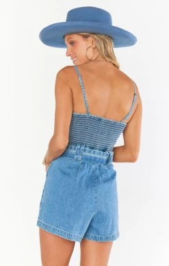 Show Me Your Mumu Sloane Romper ~ Dusk Blue -Fashion Womens Discount Store claudiapaige 1.632886