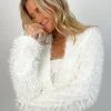 Show Me Your Mumu Cory Cardigan ~ White Faux Feathers -Fashion Womens Discount Store corycardigan