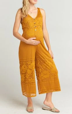 Show Me Your Mumu Goulding Jumpsuit ~ Moonlight Roses Lace Marigold -Fashion Womens Discount Store d7bd8b14ff383549ce5012fbcd24b73e