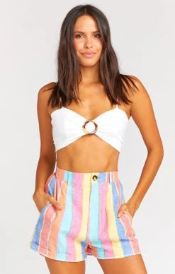 Show Me Your Mumu Kenny Scarf Top ~ White Ripple Gauze -Fashion Womens Discount Store e2cf33810327c0e0bf7b0eef2666126d