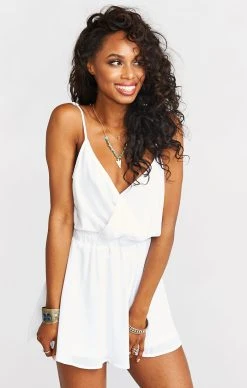 Show Me Your Mumu Olympia Romper ~ White Crisp -Fashion Womens Discount Store e4ffb204689e303e1f3d81b2be1b9854