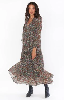 Show Me Your Mumu Birdie Maxi Dress ~ Black Floral