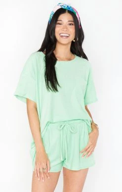 Show Me Your Mumu Easy Livin Set ~ Green Melon Terry -Fashion Womens Discount Store hannahbrown 4.1553228