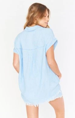 Show Me Your Mumu Andi Shorts ~ Light Chambray -Fashion Womens Discount Store holiday21 jordynsophia 3.2545199