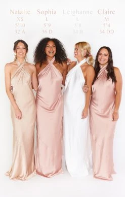 Show Me Your Mumu Jasmine Halter Maxi Dress ~ Rose Gold Luxe Satin -Fashion Womens Discount Store jasmine 365000dd c6c0 465e b1a5 5521a384ead1