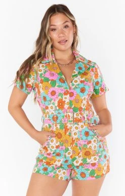 Show Me Your Mumu Outlaw Romper ~ Flower Market Denim 24 Show Me Your Mumu Outlaw Romper ~ Flower Market Denim -Fashion Womens Discount Store kielebre 2.235759