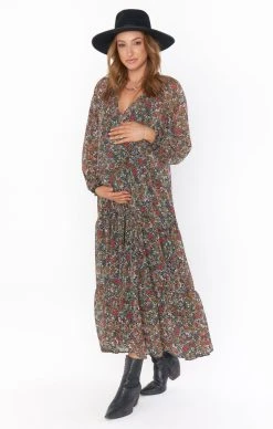Show Me Your Mumu Birdie Maxi Dress ~ Black Floral -Fashion Womens Discount Store lisa preg 10.2823176
