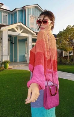 Show Me Your Mumu Pismo Sweater ~ Sunrise Stripe Knit -Fashion Womens Discount Store pismo